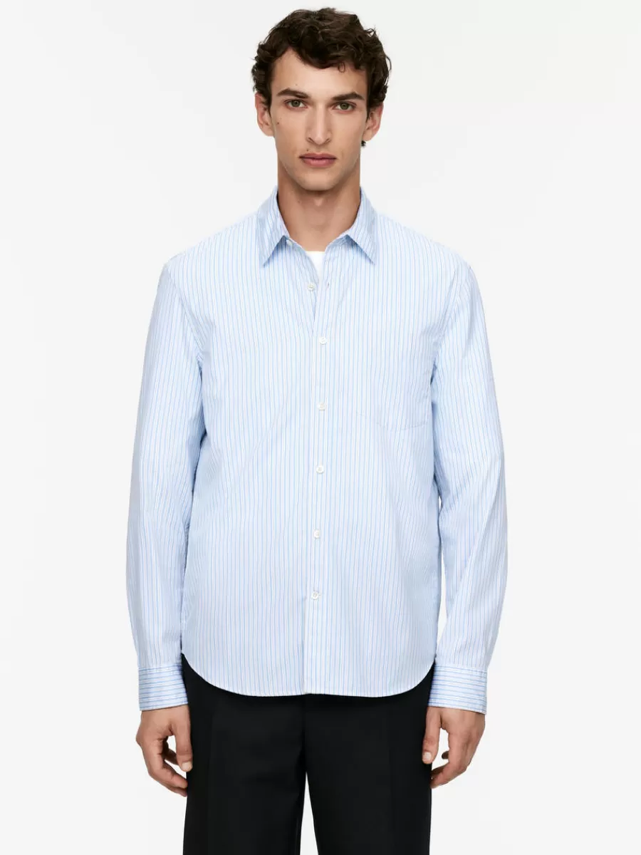 Flash Sale ARKET Poplin Shirt Light Blue/White