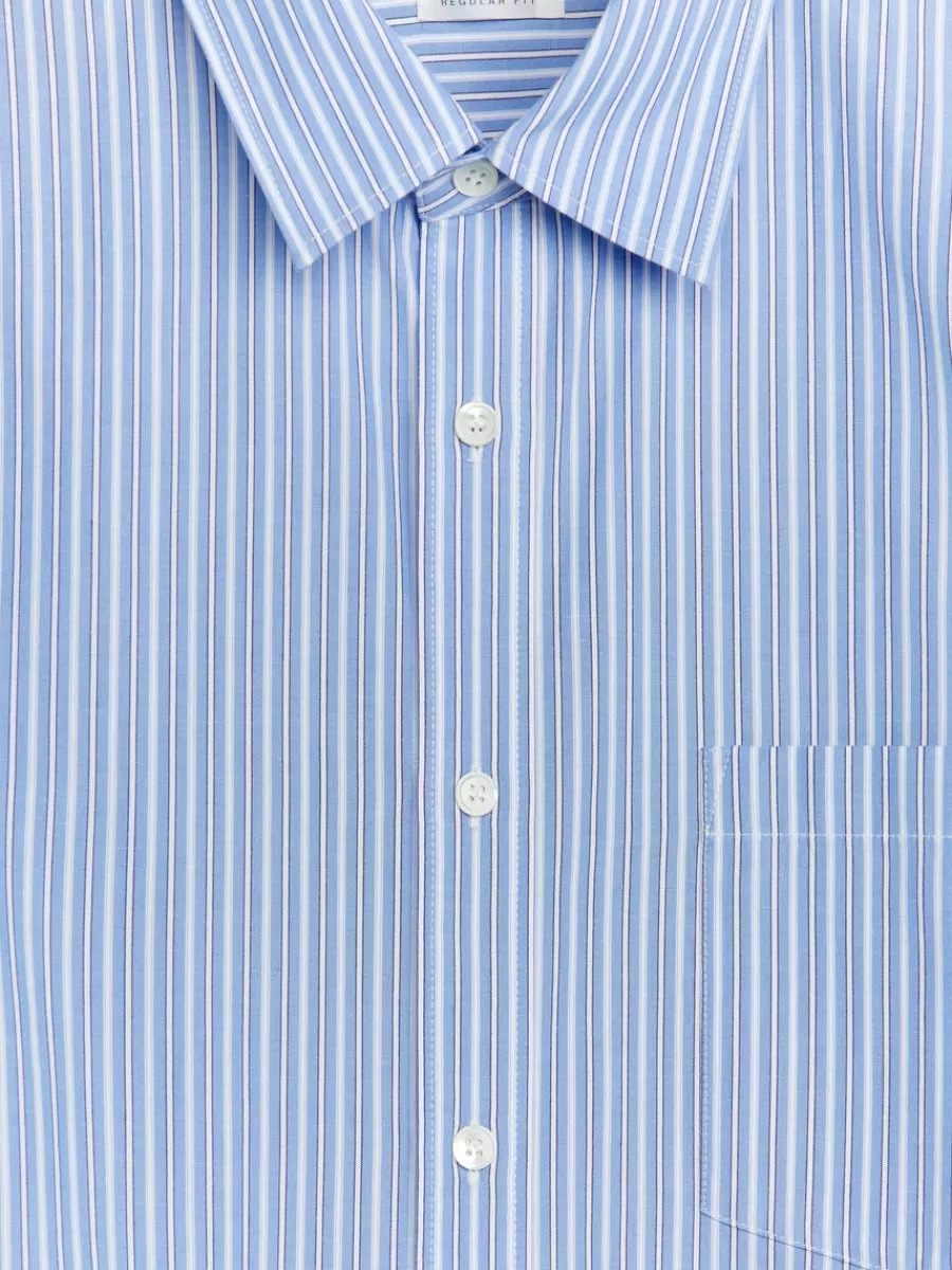 Clearance ARKET Poplin Shirt Blue/Striped