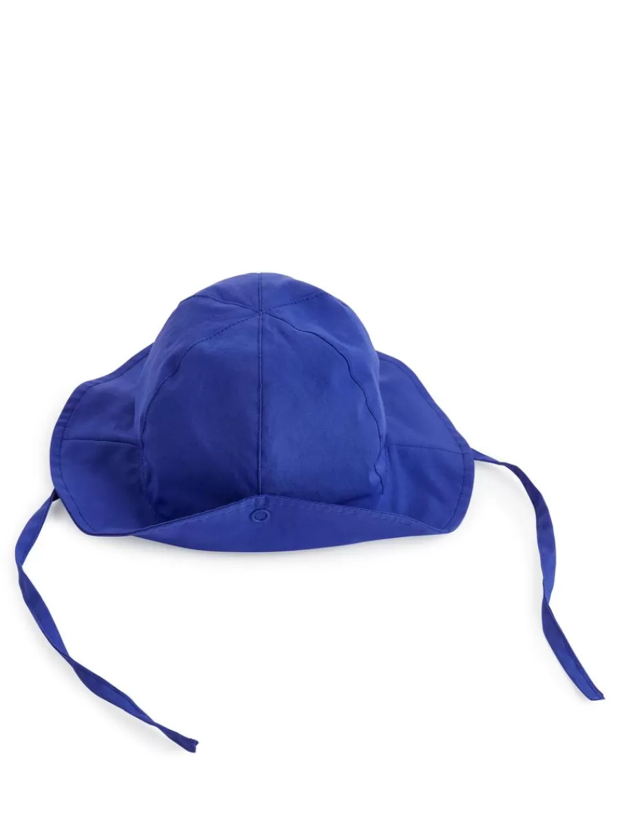 Cheap ARKET Poplin Sun Hat Blue
