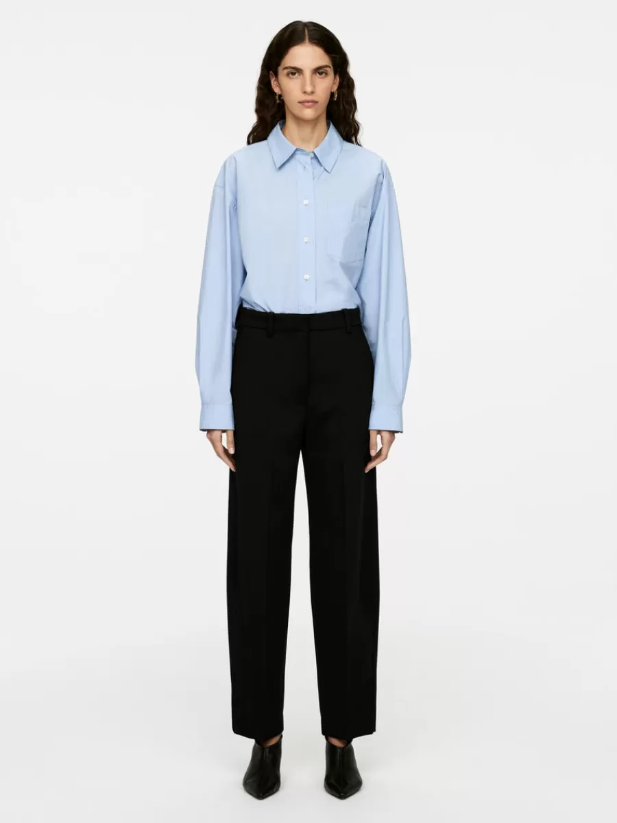 Online ARKET Press Crease Trousers Black