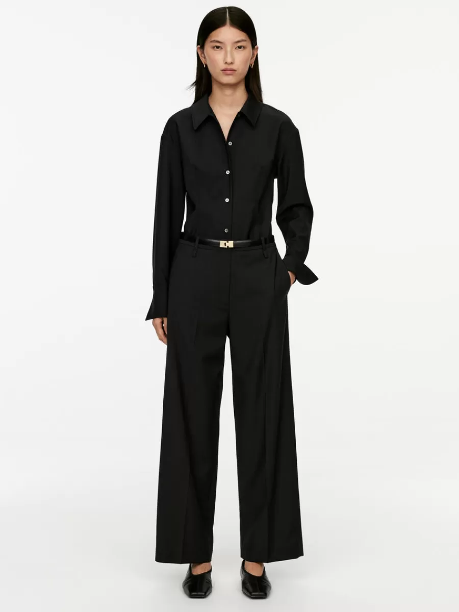 Discount ARKET Press Crease Trousers Black