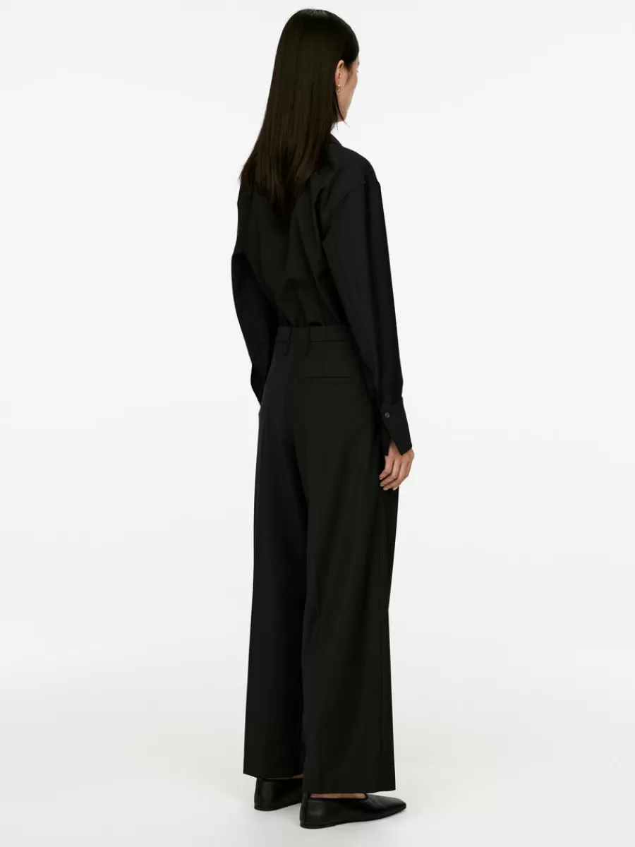 Discount ARKET Press Crease Trousers Black