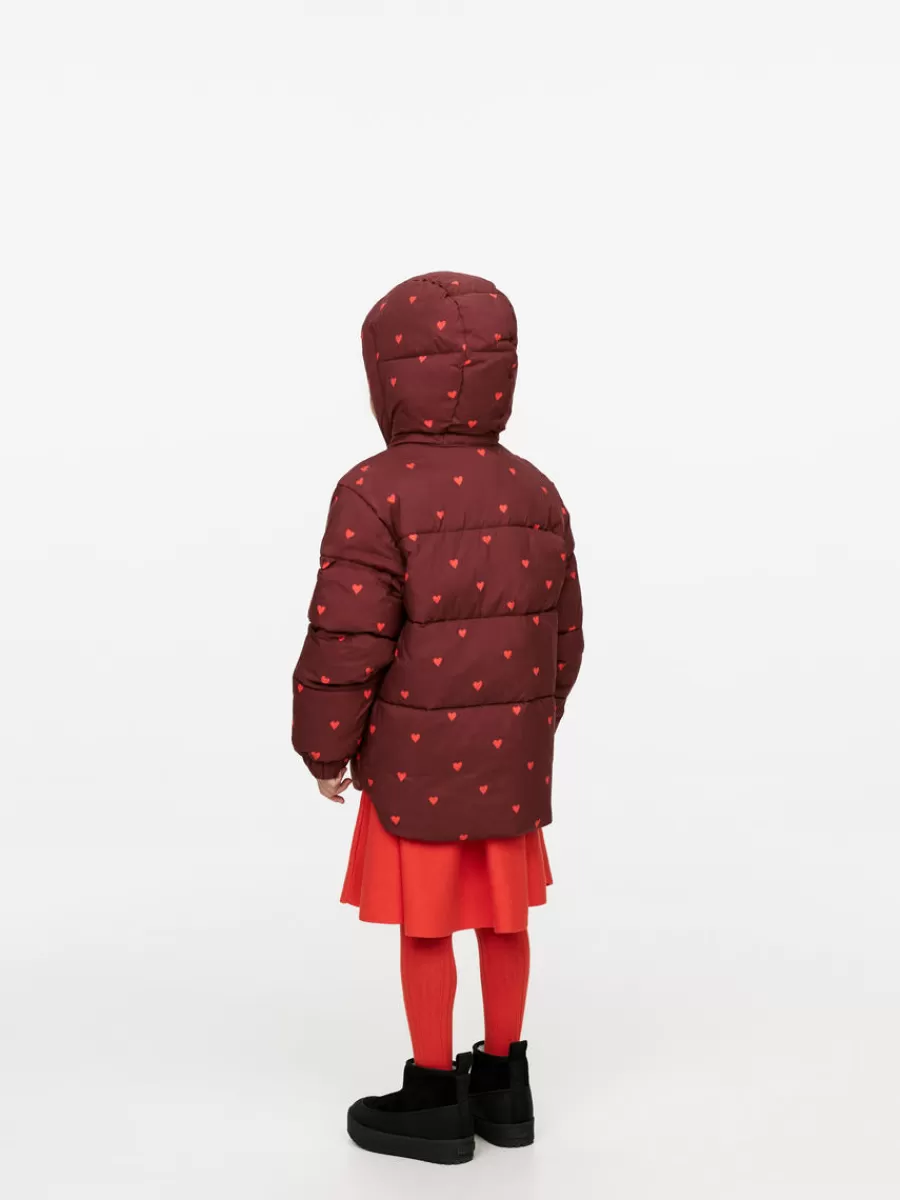 Flash Sale ARKET Print Puffer Jacket Burgundy/Hearts