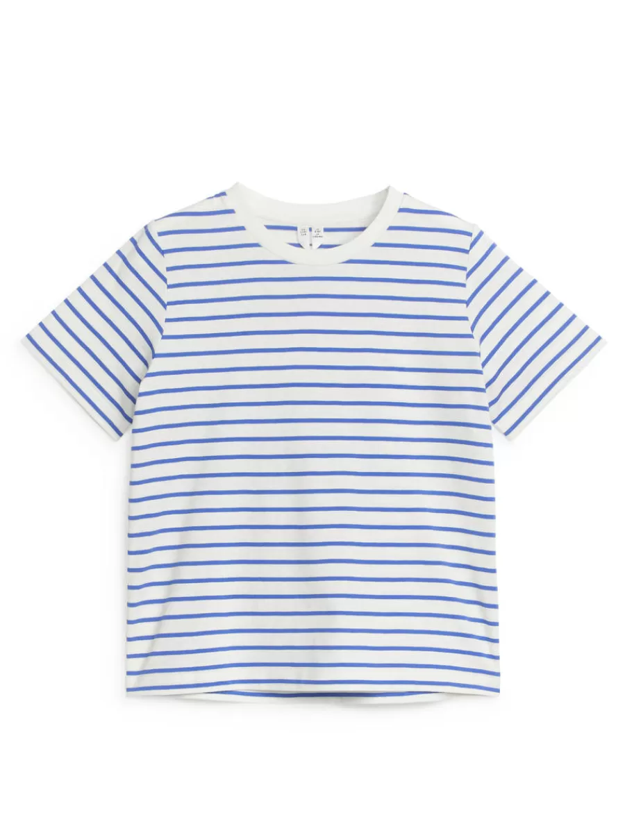 Best Sale ARKET Print T-Shirt White/Blue
