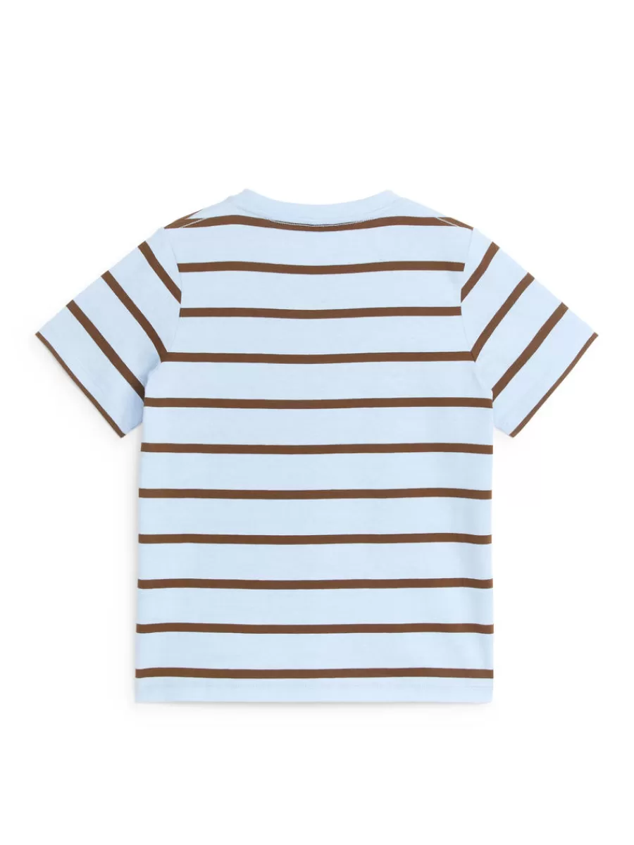 Discount ARKET Print T-Shirt Blue/Brown