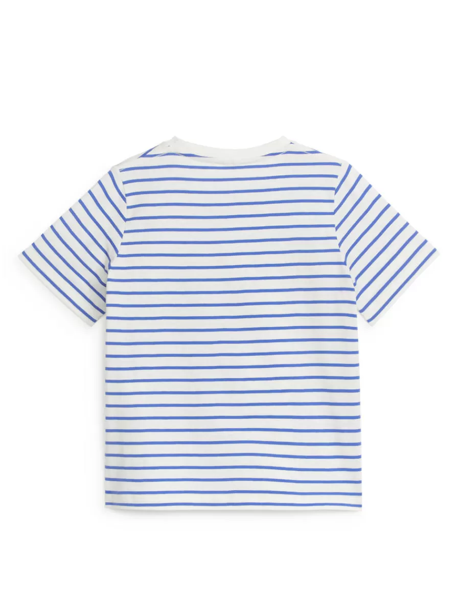 Best Sale ARKET Print T-Shirt White/Blue