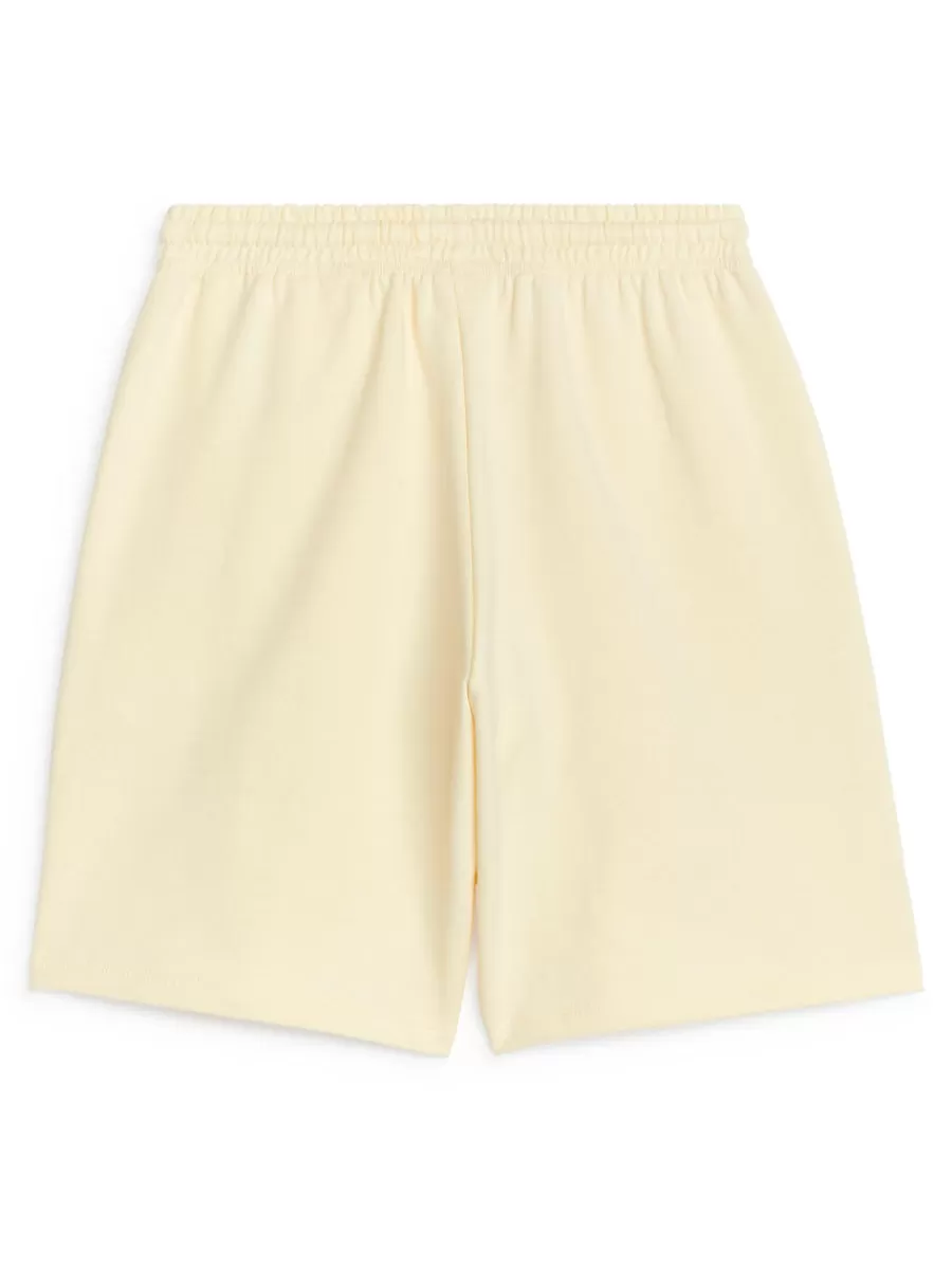 Shop ARKET Print-Detail Shorts Pale Yellow