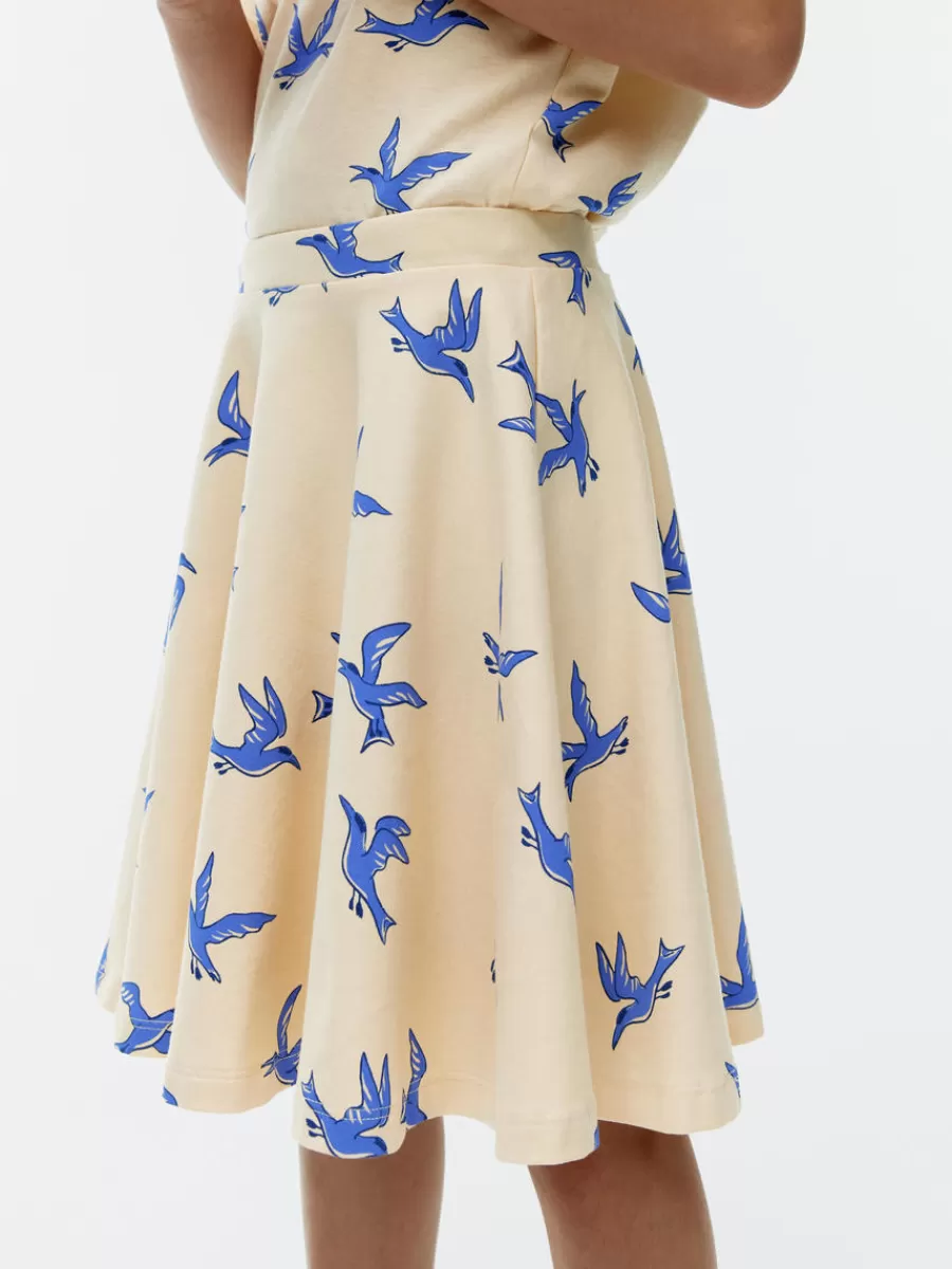 Best ARKET Printed Jersey Skirt Pale Yellow