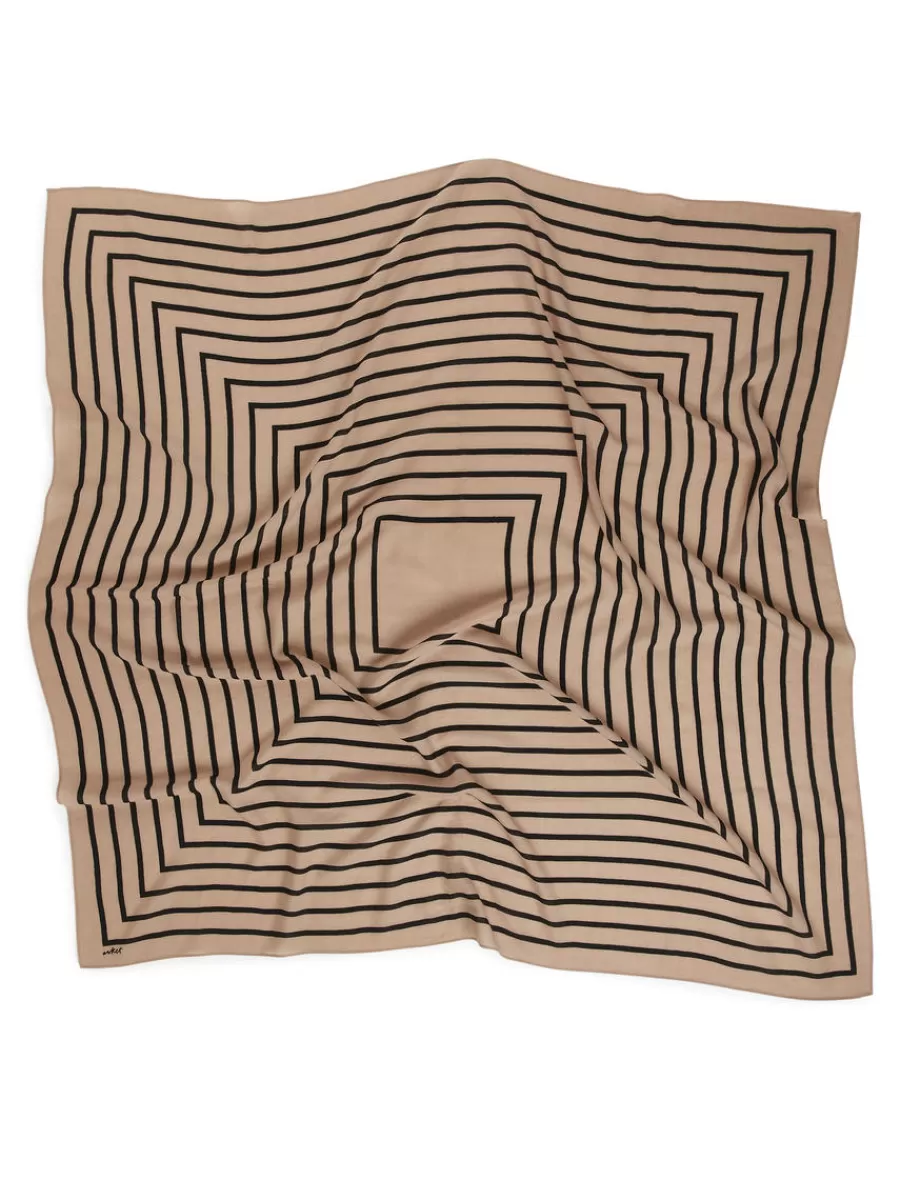 Fashion ARKET Printed Scarf Beige/Black