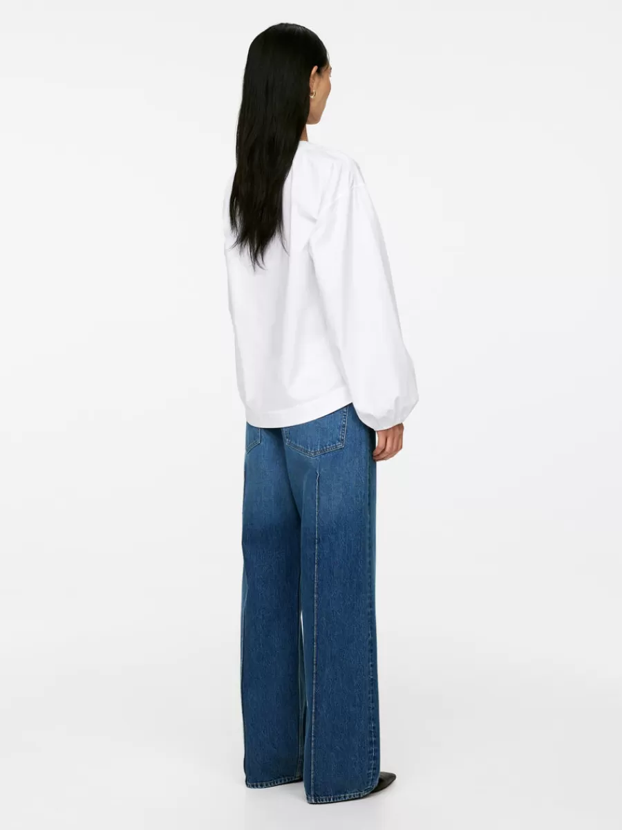 Cheap ARKET Puff-Sleeve Blouse White