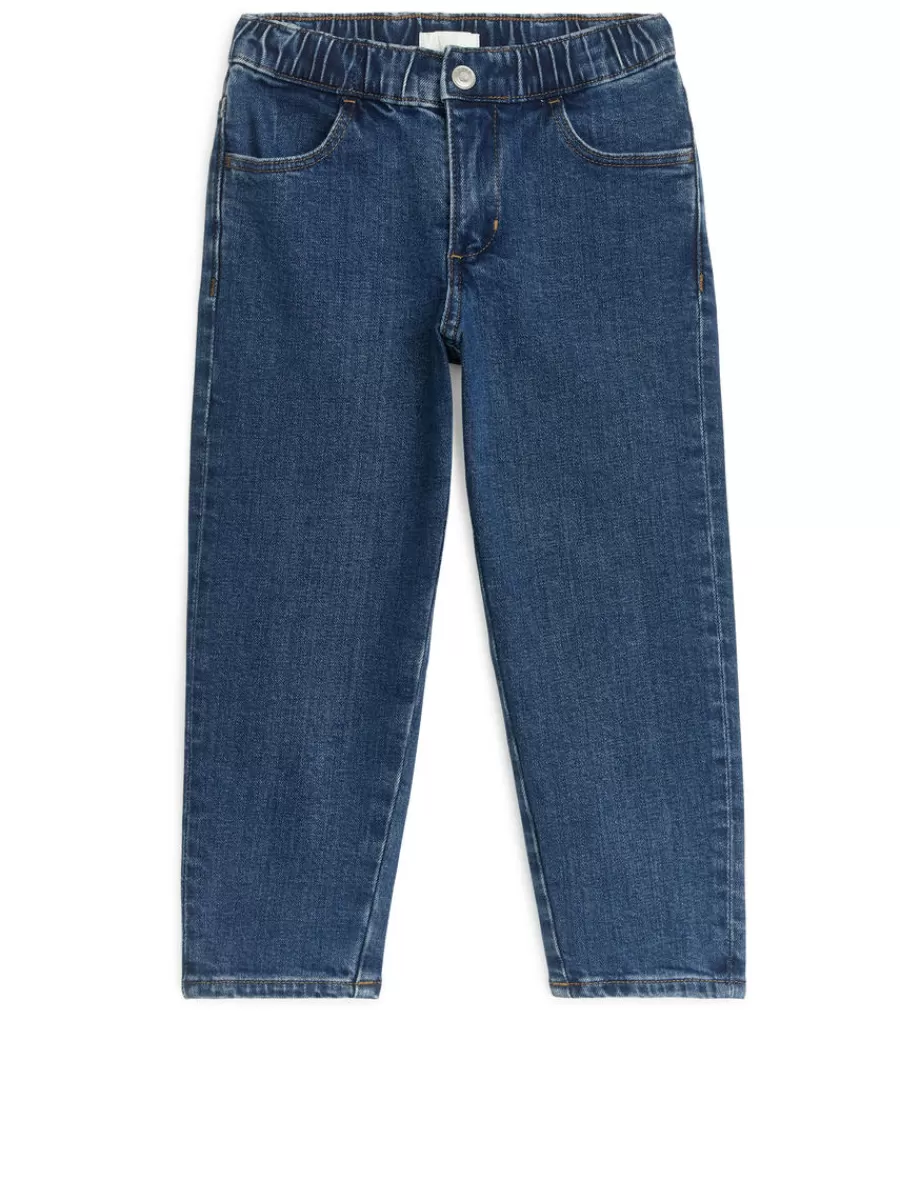 Sale ARKET Pull-On Denim Trousers Mid Blue