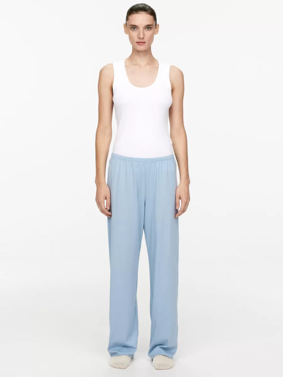 New ARKET Pyjama Trousers Light Blue