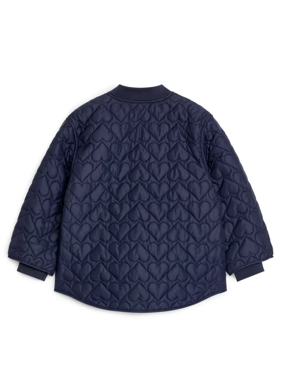 Discount ARKET Quilted Jacket Dark Blue