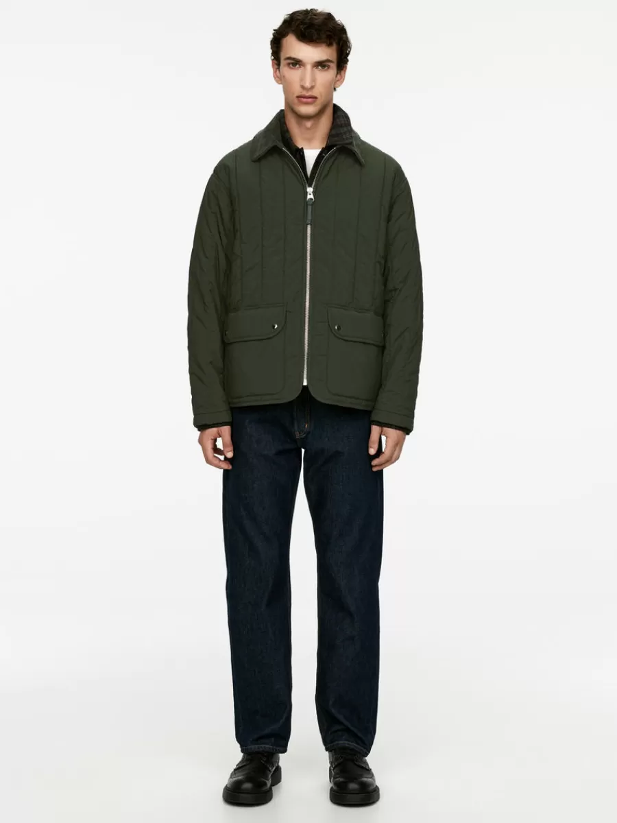 Best ARKET Quilted Jacket Dark Green