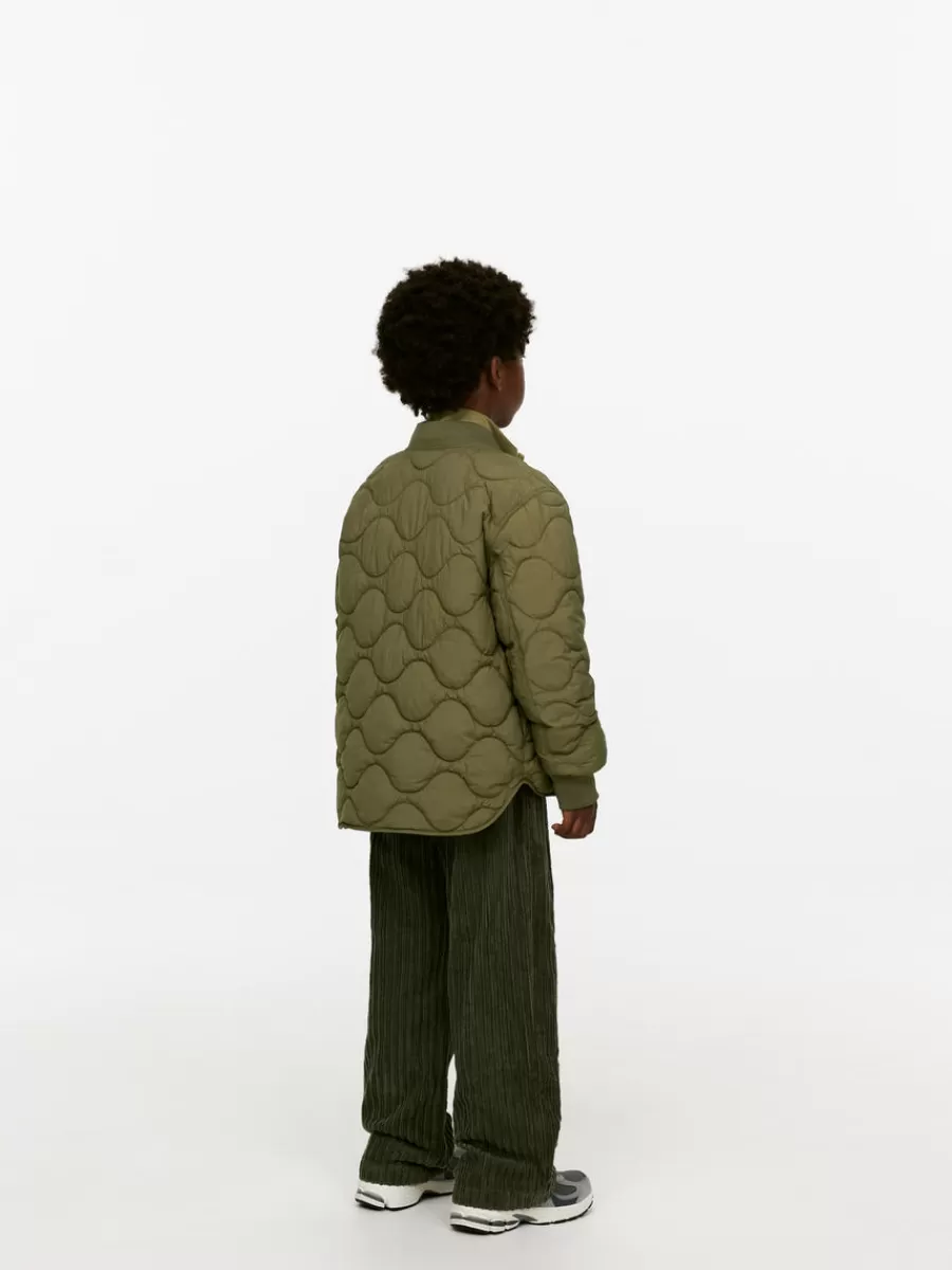 Outlet ARKET Quilted Jacket Khaki Green