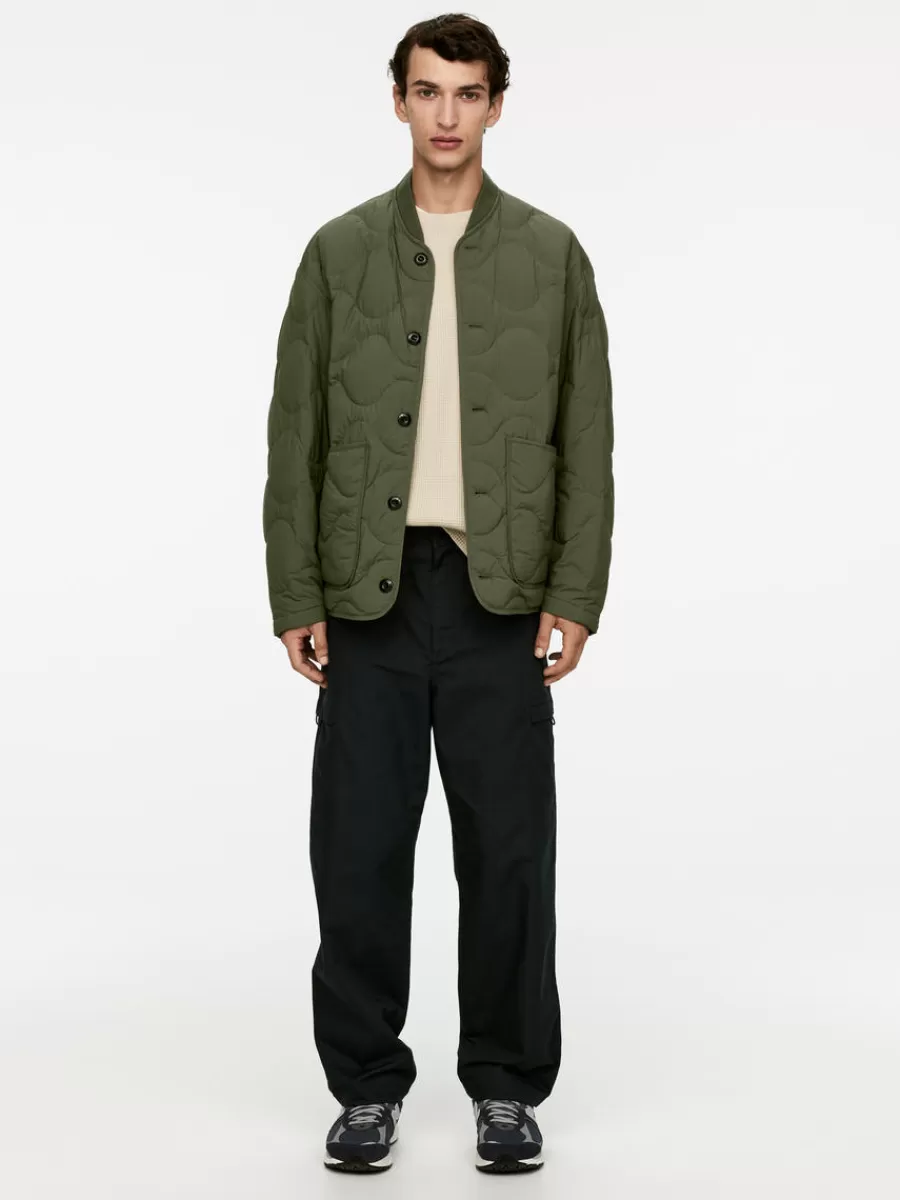Store ARKET Quilted Liner Jacket Green