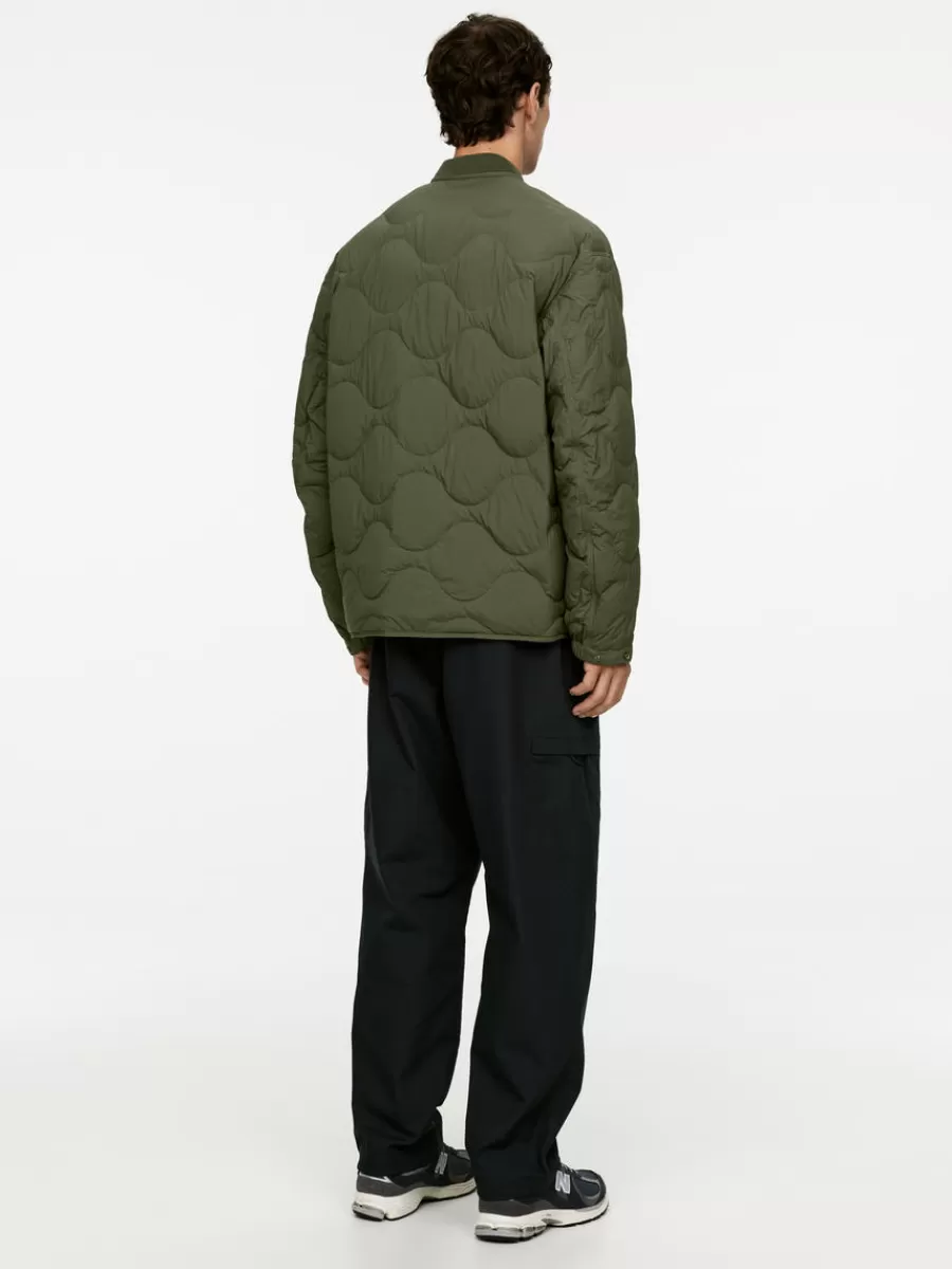 Store ARKET Quilted Liner Jacket Green