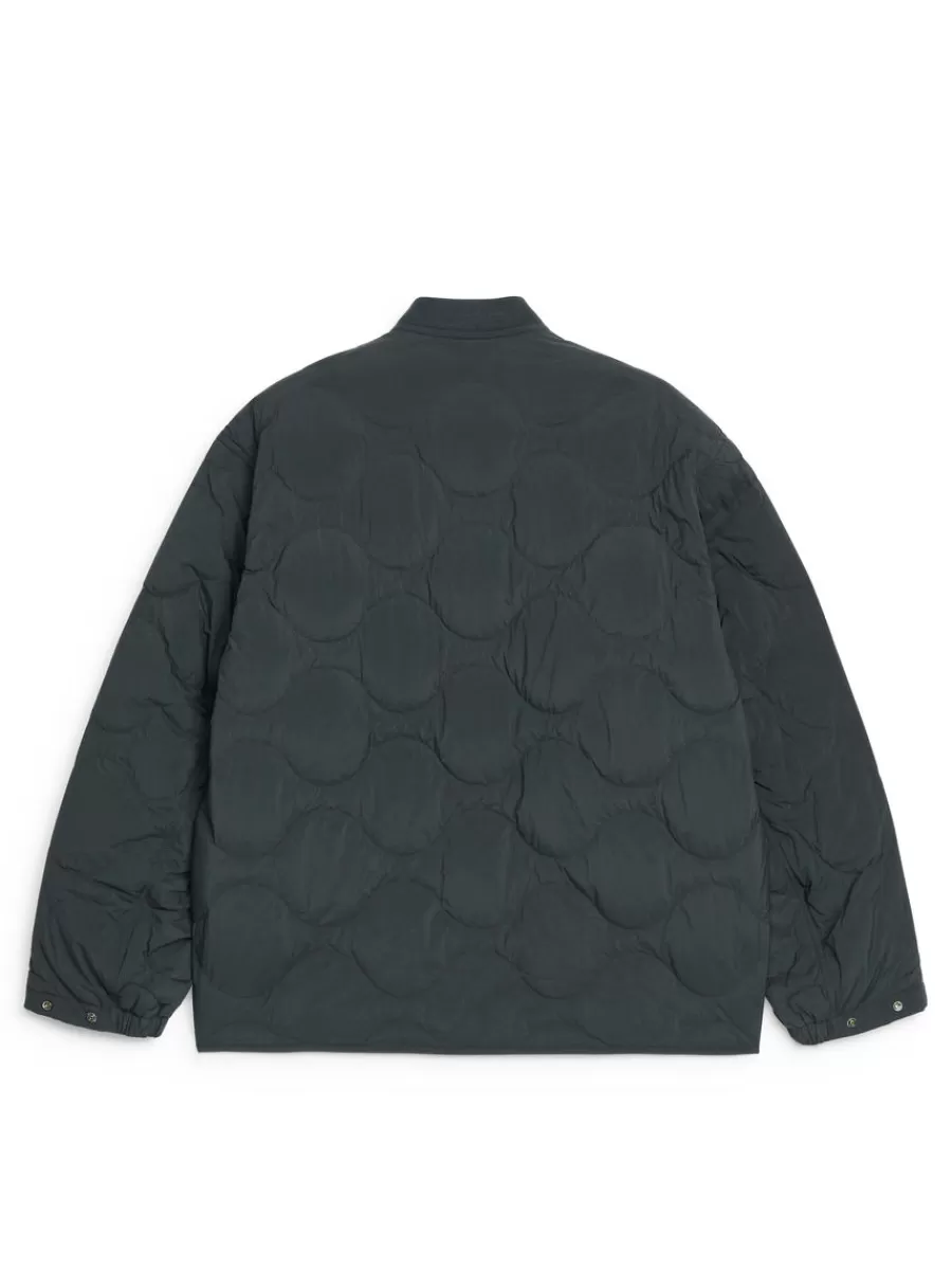 Discount ARKET Quilted Liner Jacket Dark Blue
