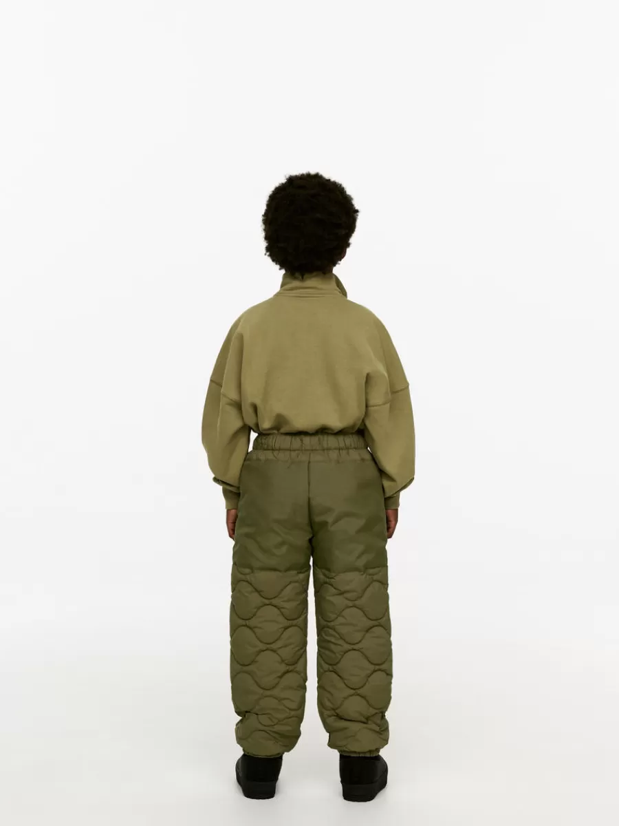Discount ARKET Quilted Outdoor Trousers Khaki Green