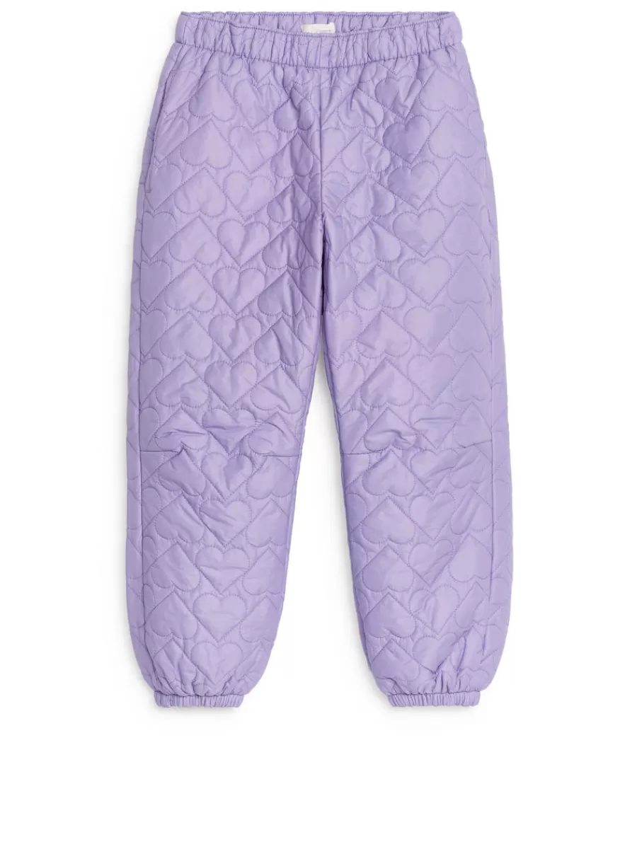 Cheap ARKET Quilted Trousers Lilac