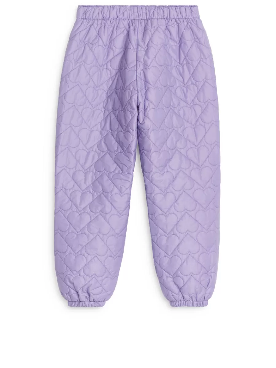Cheap ARKET Quilted Trousers Lilac