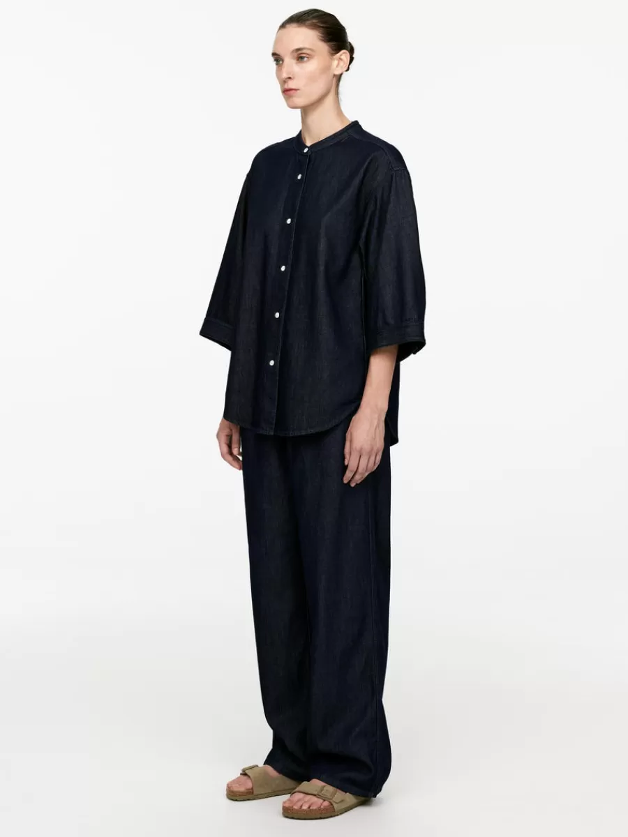 Clearance ARKET Raw Denim Shirt Dark Blue