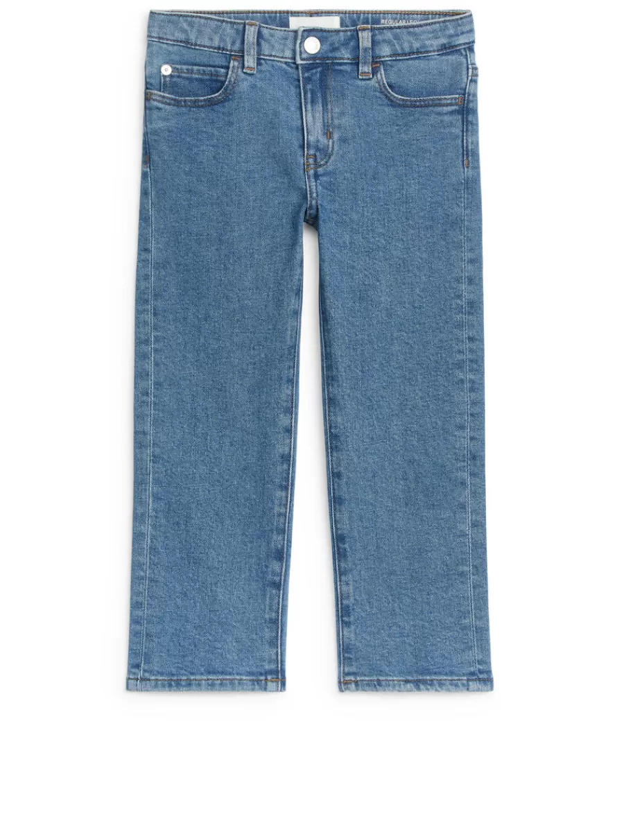 Sale ARKET Regular Stretch Jeans Mid Blue