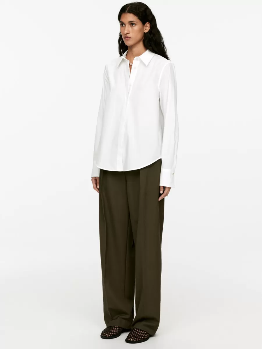 Clearance ARKET Regular-Fit Poplin Shirt White