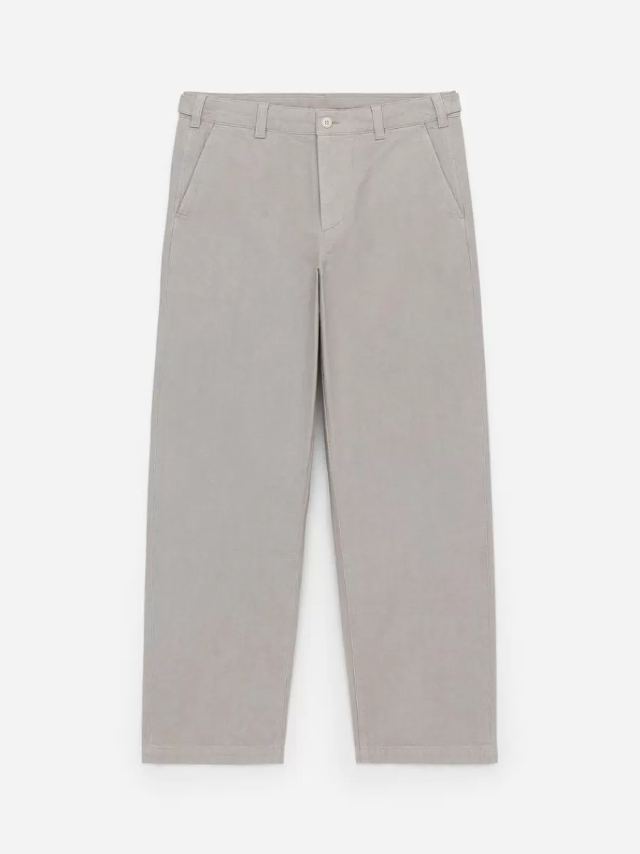 Cheap ARKET Relaxed Canvas Trousers Putty