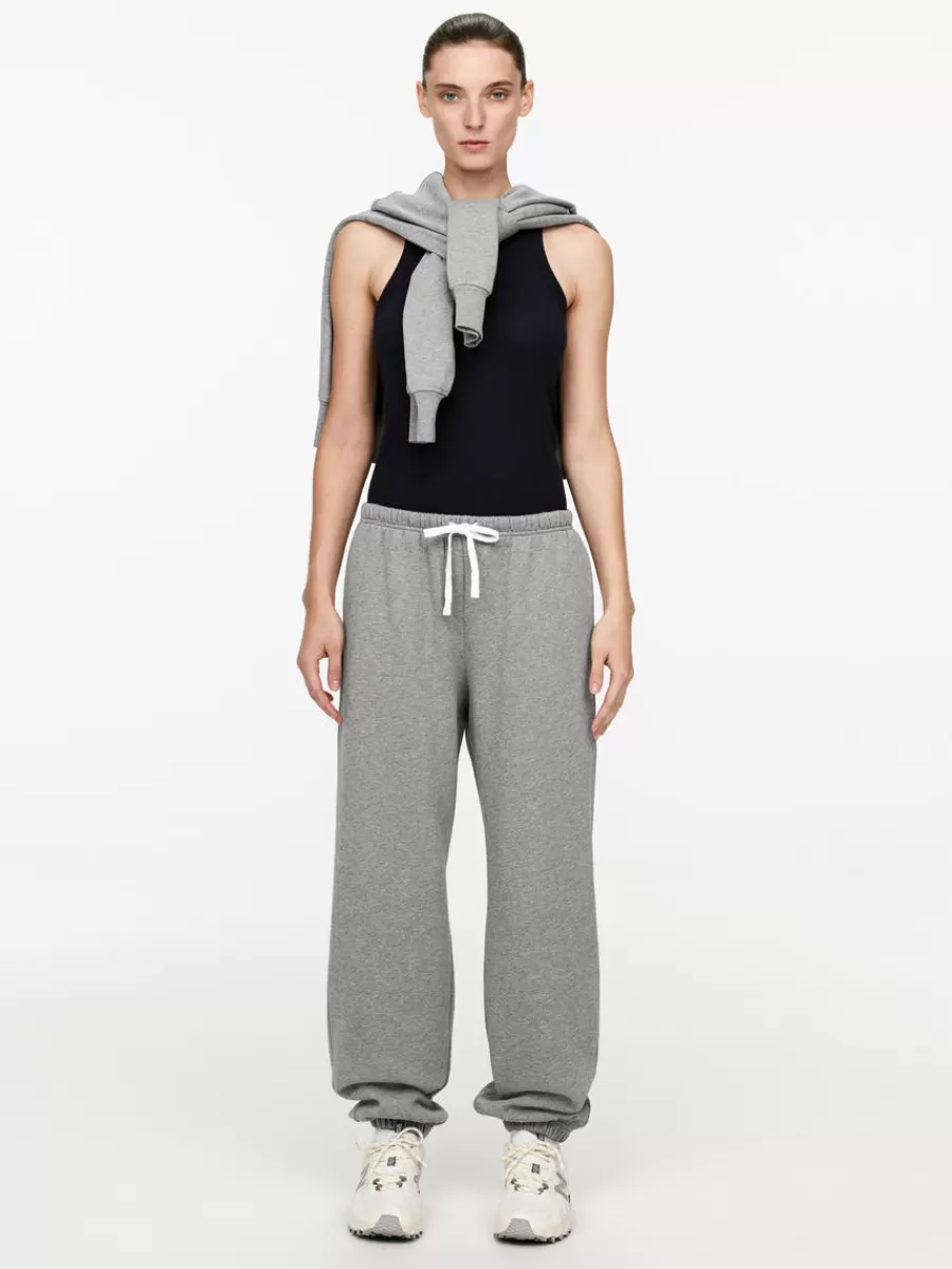 Cheap ARKET Relaxed Cotton Sweatpants Grey