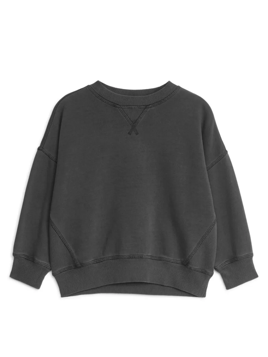 Sale ARKET Relaxed Cotton Sweatshirt Black