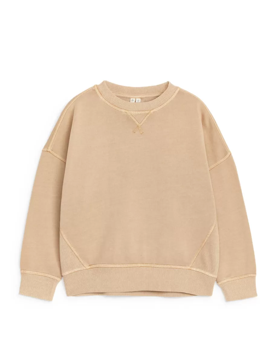 Flash Sale ARKET Relaxed Cotton Sweatshirt Beige