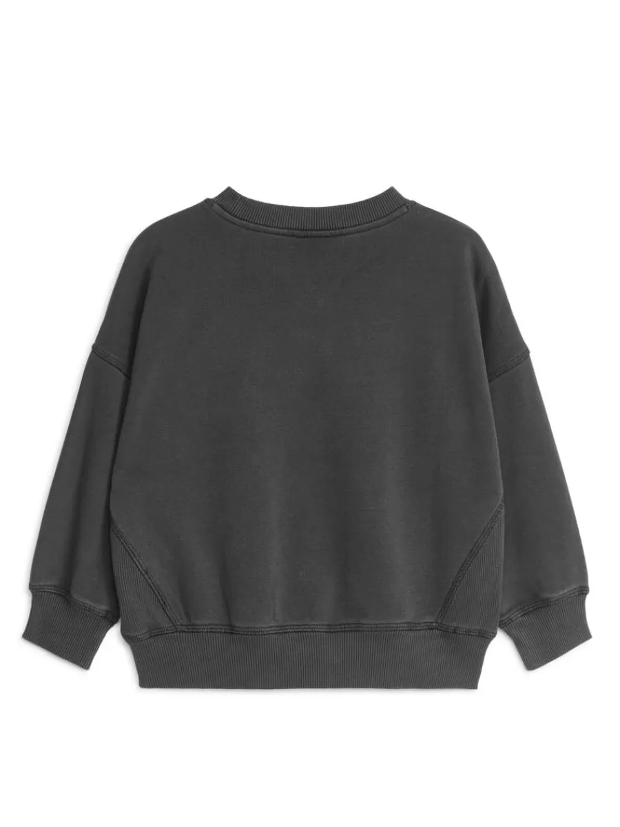 Sale ARKET Relaxed Cotton Sweatshirt Black