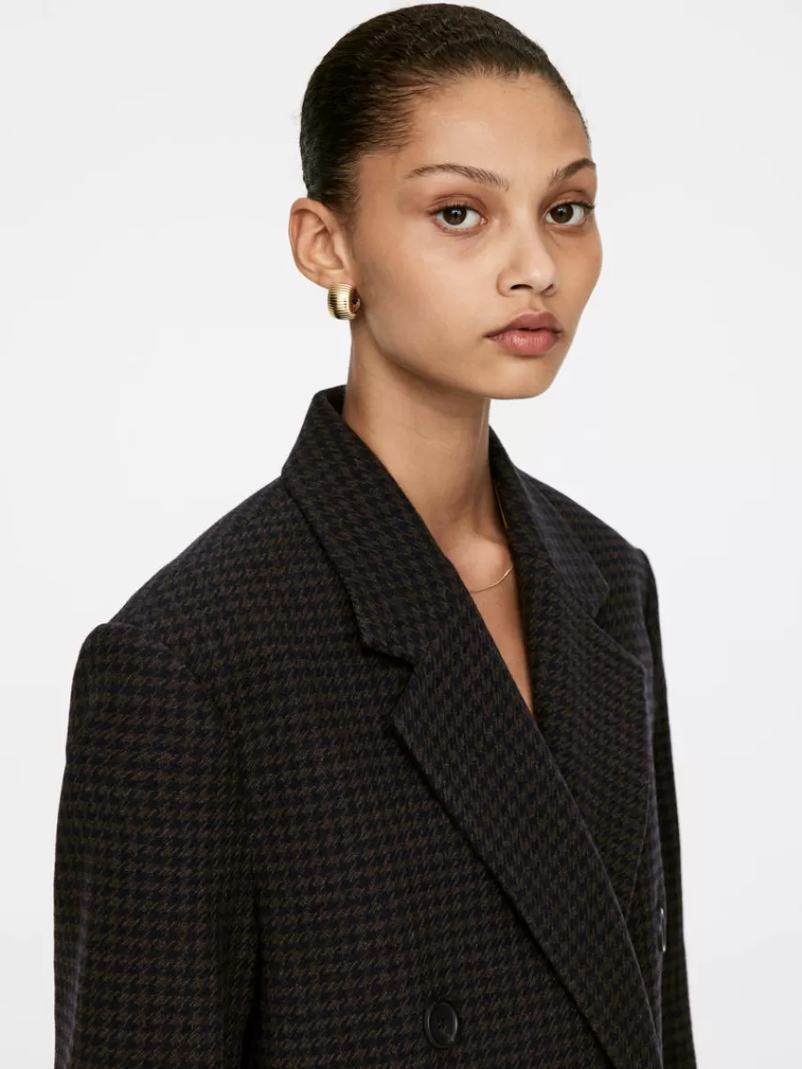 Hot ARKET Relaxed Double-Breasted Blazer Dark Brown