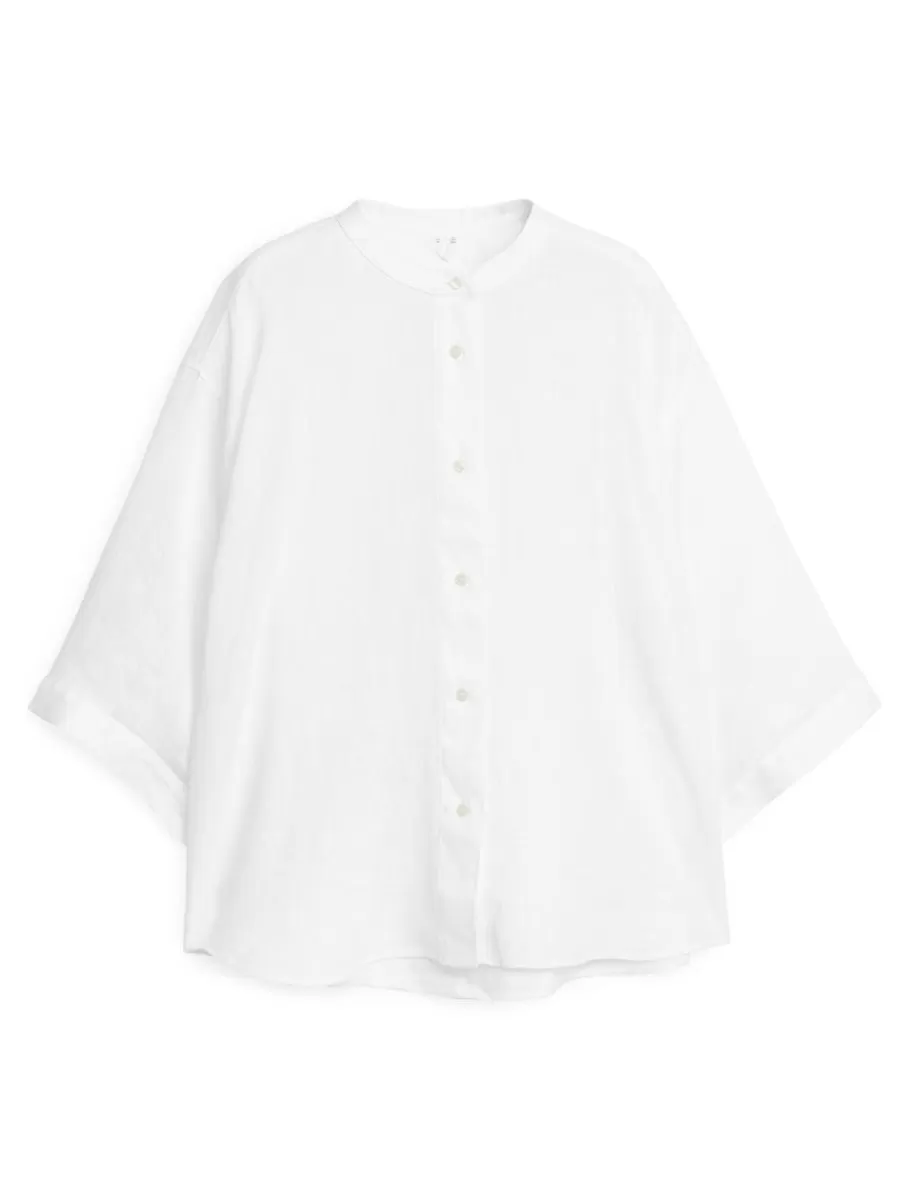 Hot ARKET Relaxed Linen Shirt White