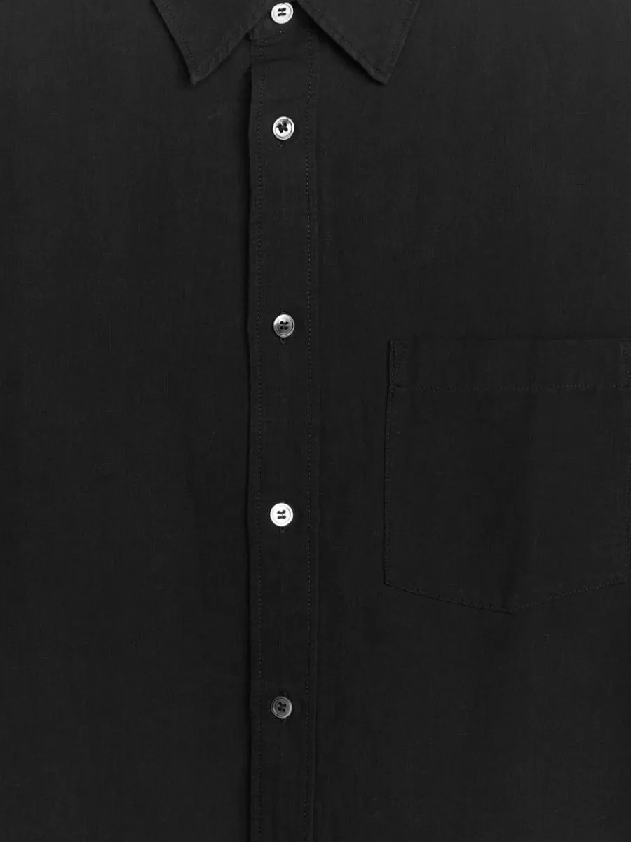 Online ARKET Relaxed Linen-Cotton Shirt Black