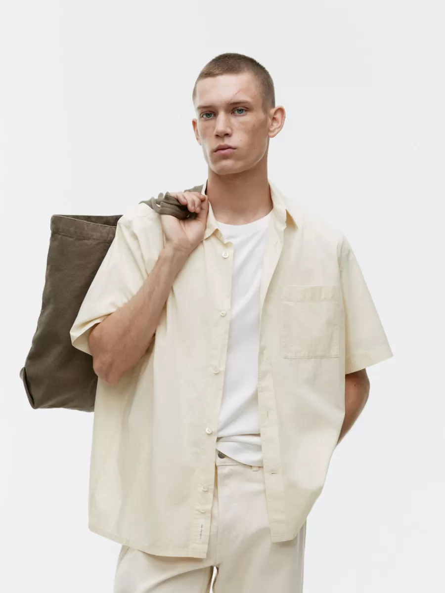 Best ARKET Relaxed Poplin Shirt Ecru