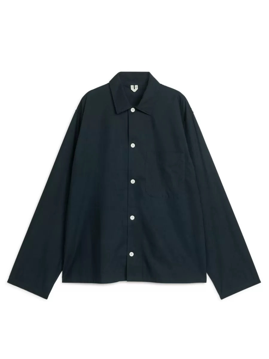 Best Sale ARKET Relaxed Poplin Shirt Black