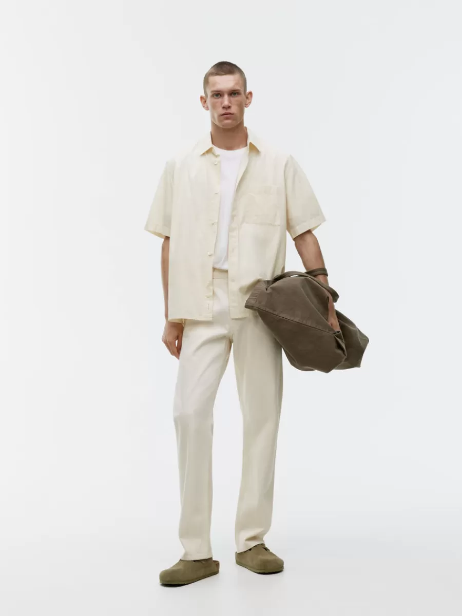 Best ARKET Relaxed Poplin Shirt Ecru