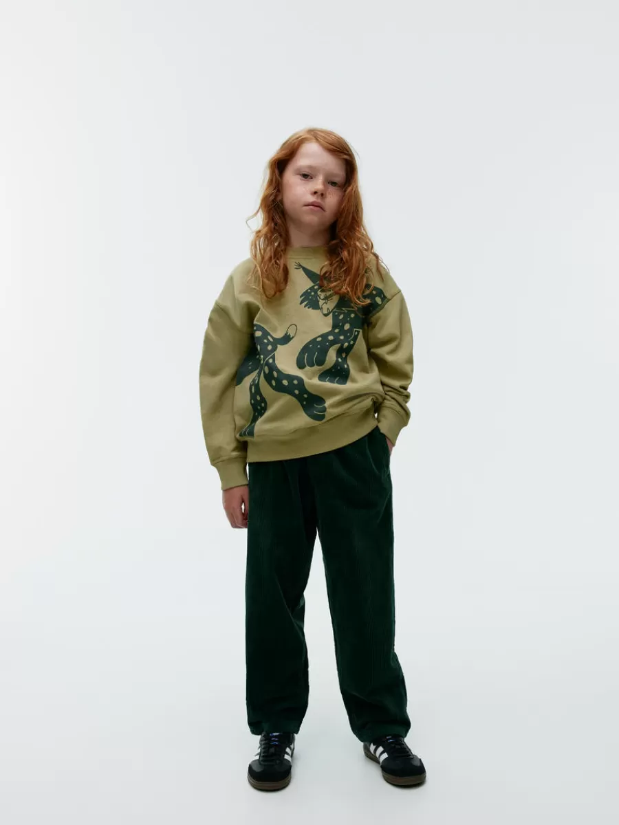 Hot ARKET Relaxed Sweatshirt Khaki Green/Lynx