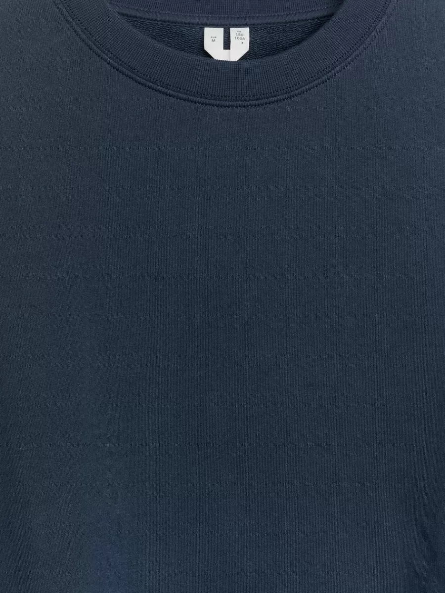 New ARKET Relaxed Sweatshirt Dark Blue