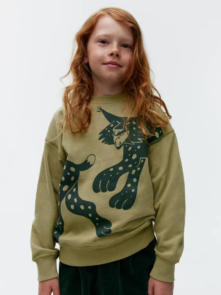 Hot ARKET Relaxed Sweatshirt Khaki Green/Lynx
