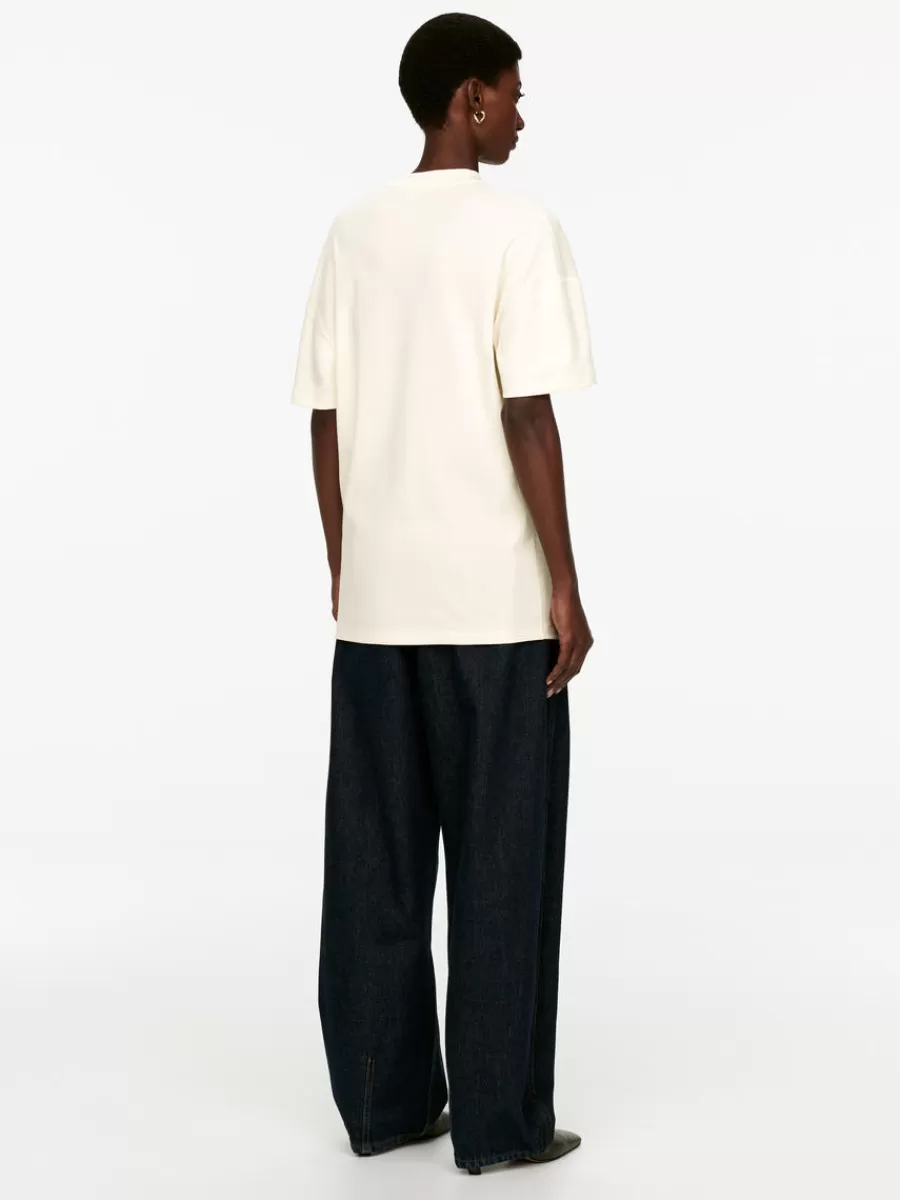 Cheap ARKET Relaxed T-Shirt White