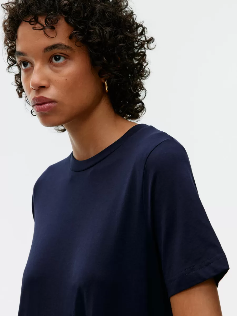 Hot ARKET Relaxed T-Shirt Dress Dark Blue