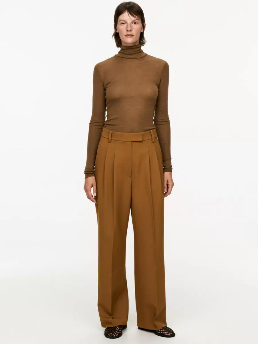 Cheap ARKET Relaxed Twill Trousers Brown