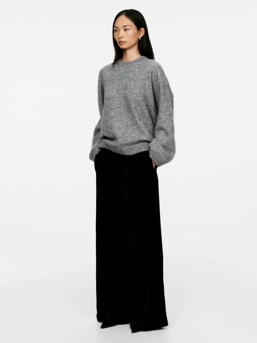 Discount ARKET Relaxed Velvet Trousers Black
