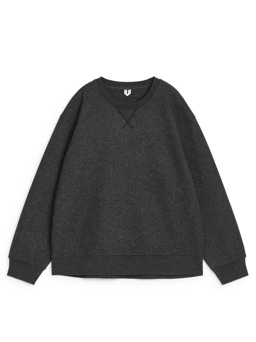 Store ARKET Relaxed Wool Jumper Dark Grey