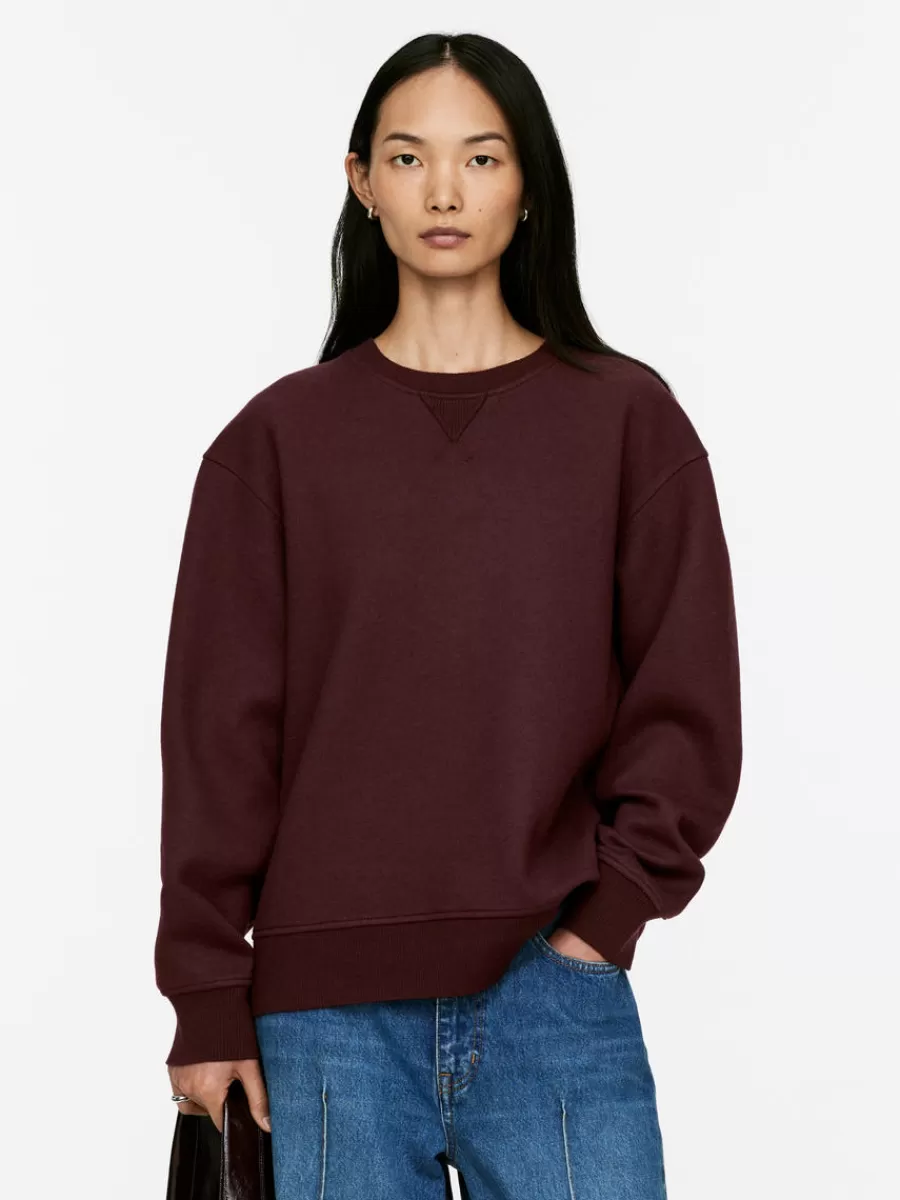 Online ARKET Relaxed Wool Jumper Dark Red