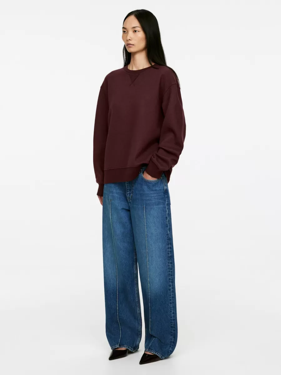 Online ARKET Relaxed Wool Jumper Dark Red