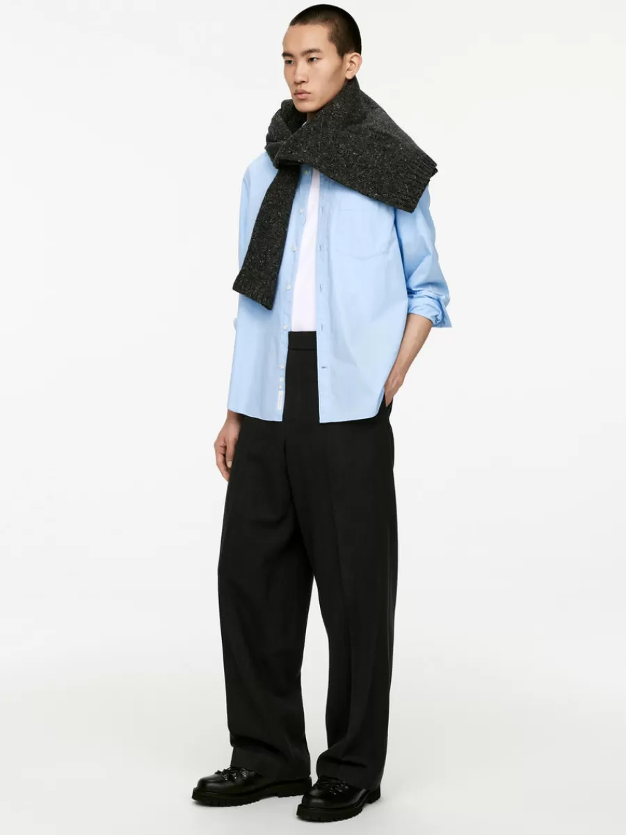 Best ARKET Relaxed Wool Trousers Black